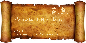 Pásztori Miklós névjegykártya