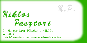 miklos pasztori business card